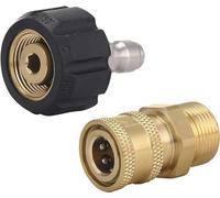 M MINGLE Juego de adaptadores de lavadora a presión, pistola de conexión rápida a varita, M22 a 1/4 pulgadas