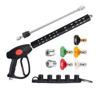 M MINGLE - Pistola de lavado a presión de repuesto con varilla de extensión, racor M22 de 15 mm o de 14 mm, 5 boquillas, 101,6 cm de longitud y 4000 psi