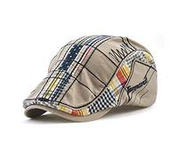 M MOACC Boina de algodón ajustable con hebilla para hombre, gorra de camarero Gatsby, Sombrero-t1-gris, talla única