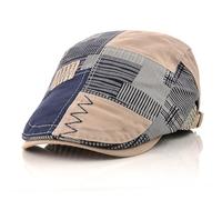 M MOACC Boina de algodón para hombre con hebilla ajustable para Newsboy, gorra de cabbie Gatsby, Gris, talla única