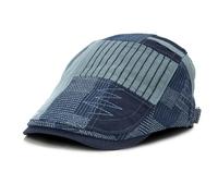 M MOACC Sombrero de boina para hombre, hebilla de algodón, ajustable, sombreros de periódico para hombres, gorras planas de conducción, gorra de Gatsby, azul mezclilla (17424), Hat-a1-denim Blue,