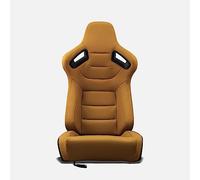 M MODAUTO Semibaquet S.E-S.C Cuero Beige/Detalles de Fibra Carbono,Semibaquet Deportivo,Adaptable para Coches,Ríeles Incluidos.N511R