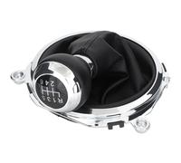 M MODECAR - Compatible con pomo de palanca de cambios Audi TT 8J 06-14 NEGRO/CROMADO + PUÑO NEGRO CON MARCO CROMADO 6 MARCHAS para 8J0711113C,