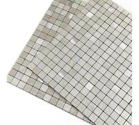 M MOFIT Pegatinas autoadhesivas para azulejos de mosaico cuadrado pequeño, color champán, 10 unidades