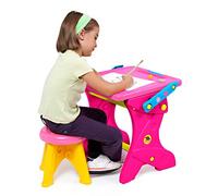 M MOLTO Pupitre Infantil con Pizarra 2 en 1 Rosa