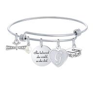 M MOOHAM Regalos de graduación para ella 2021, regalo de graduación de la escuela secundaria, pulsera de graduación inspiradora, She Believed She Could So She Did