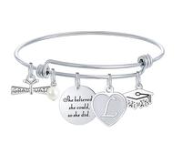 M MOOHAM Regalos de graduación para ella 2021, regalo de graduación de la escuela secundaria, pulsera de graduación inspiradora, She Believed She Could So She Did