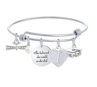 M MOOHAM Regalos de graduación para ella 2021, regalo de graduación de la escuela secundaria, pulsera de graduación inspiradora, She Believed She Could So She Did