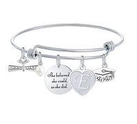 M MOOHAM Regalos de graduación para ella 2021, regalo de graduación de la escuela secundaria, pulsera de graduación inspiradora, She Believed She Could So She Did