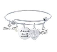 M MOOHAM Regalos de graduación para ella 2021, regalo de graduación de la escuela secundaria, pulsera de graduación inspiradora, She Believed She Could So She Did
