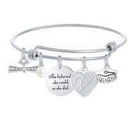 M MOOHAM Regalos de graduación para ella 2021, regalo de graduación de la escuela secundaria, pulsera de graduación inspiradora, She Believed She Could So She Did