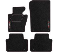 M MOTOS Alfombrillas de velour personalizadas Carbon Series para BMW X3 E83 2003-2010 - Premium, Carbon, Rojo Refresca el aspecto de tu coche con las alfombrillas de velour con un diseño de fibra de c