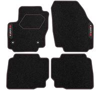 M MOTOS Alfombrillas de Velour Personalizadas Carbon Series para Ford Mondeo IV 2007-2014 - Premium, Carbon, Rojo Refresca el Aspecto de tu Coche con Las Alfombrillas de Velour con un diseño de Fibra