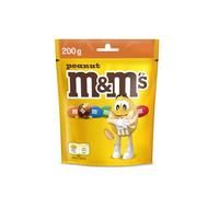 M&M's Bolitas de Chocolate con Leche Relleno de Cacahuete Bolsa 200g | Bolitas de chocolate con leche y cacahuete crujiente -- el snack favorito de siempre para compartir en casa y la oficina