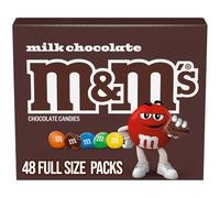 M&M'S Milk Chocolate Candy Singles Size 1.69-Ounce Pouch 48-Count Box