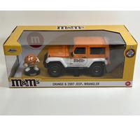 M&MS Naranja Figura Y 2007 Jeep Wrangler 1:24 Escala Jada 253255068 34401