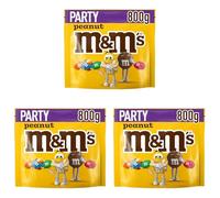 M&M's Peanut, Snack de Cacahuete y Chocolate con Leche, Ideal como Regalo, (800g) (Paquete de 3)