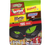M&M'S, SNICKERS & More - Paquete variado de dulces de Halloween de tamaño divertido, bolsa de 195 unidades