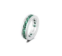 M Muses art design Colgante de Piedra de Nacimiento en Plata de Ley 925 - Charm Eternity Apilable con Circonita Cúbica AAAAA - 12 Opciones Mensuales - Regalo Personalizado para Mujer