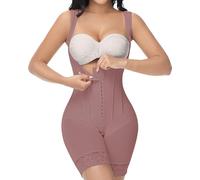 M MYODRESS Fajas Colombianas Moldeadoras - Prenda de compresión BBL para después de la cirugía, etapa 2, con cremallera en la entrepierna, Marrón rosado, S