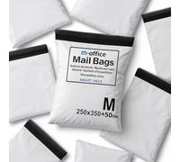 m-office Bolsa Envío 200 uds M (250×350+50 mm) - Sobres envíos | Bolsas Ropa vinted | Embalaje Paquetes Shipping Bags | Envíos Online
