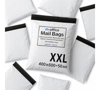 m-office Bolsa Envío 200 uds XXL (400×500+50 mm) - Sobres envíos | Bolsas Ropa vinted | Embalaje Paquetes Shipping Bags | Envíos Online