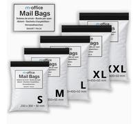 m-office Bolsa Envío 50 uds Mix 5 Tallas S-XXL - Sobres envíos | Bolsas Ropa vinted | Embalaje Paquetes Shipping Bags | Envíos Online