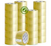 m-office Cinta Adhesiva Transparente, Cinta de Embalar Adhesiva para Embalaje de Cajas, Envíos, Mudanzas y Manualidades, Precinto Transparente Seguro y Resistente (48mmx120m, x24)