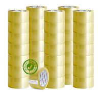 m-office Cinta Adhesiva Transparente, Cinta de Embalar Adhesiva para Embalaje de Cajas, Envíos, Mudanzas y Manualidades, Precinto Transparente Seguro y Resistente (48mmx120m, x36)