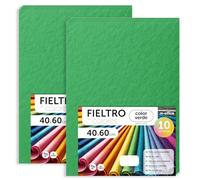 m-office Fieltro para Manualidades, Fieltro de Colores, Suave y Flexible, Material para Costura, Telas Patchwork, Ideal para proyectos DIY, artesanía o decoración, 40x60cm (verde, 20 uds)