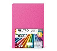 m-office Fieltro para Manualidades, Fieltro de Colores, Suave y Flexible, Material para Costura, Telas Patchwork, Ideal para proyectos DIY, artesanía o decoración, 40x60cm (fucsia, 5 uds)