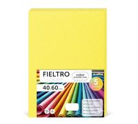 m-office Fieltro para Manualidades, Fieltro de Colores, Suave y Flexible, Material para Costura, Telas Patchwork, Ideal para proyectos DIY, artesanía o decoración, 40x60cm (amarillo vivo, 5 uds)