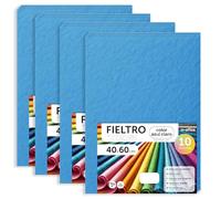 m-office Fieltro para Manualidades, Fieltro de Colores, Suave y Flexible, Material para Costura, Telas Patchwork, Ideal para proyectos DIY, artesanía o decoración, 40x60cm (azul claro, 40 uds)