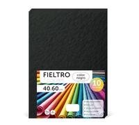 m-office Fieltro para Manualidades, Fieltro de Colores, Suave y Flexible, Material para Costura, Telas Patchwork, Ideal para proyectos DIY, artesanía o decoración, 40x60cm (negro, 10 uds)