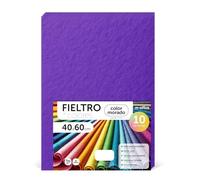 m-office Fieltro para Manualidades, Fieltro de Colores, Suave y Flexible, Material para Costura, Telas Patchwork, Ideal para proyectos DIY, artesanía o decoración, 40x60cm (morado, 10 uds)