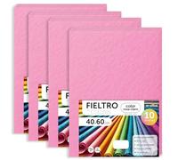 m-office Fieltro para Manualidades, Fieltro de Colores, Suave y Flexible, Material para Costura, Telas Patchwork, Ideal para proyectos DIY, artesanía o decoración, 40x60cm (rosa claro, 40 uds)
