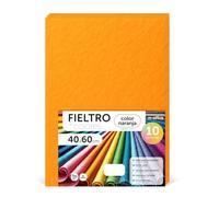 m-office Fieltro para Manualidades, Fieltro de Colores, Suave y Flexible, Material para Costura, Telas Patchwork, Ideal para proyectos DIY, artesanía o decoración, 40x60cm (naranja, 10 uds)