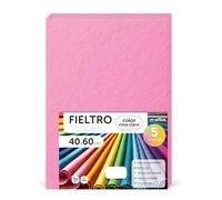 m-office Fieltro para Manualidades, Fieltro de Colores, Suave y Flexible, Material para Costura, Telas Patchwork, Ideal para proyectos DIY, artesanía o decoración, 40x60cm (rosa claro, 5 uds)
