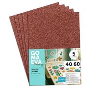 m-office Goma Eva de Purpurina para Manualidades, Goma Espuma de Colores para Proyectos Creativos, Ideales para Artes y Manualidades, uso Escolar o Profesional 40x60cm (Cobre Purpurina, 5 uds)