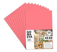 m-office Goma Eva para Manualidades, Goma Espuma de Colores para Proyectos Creativos, Ideales para Artes y Manualidades, uso Escolar, Profesional o Artístico 40x60cm (Sandía, 10 uds)