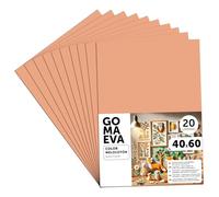 m-office Goma Eva para Manualidades, Goma Espuma de Colores para Proyectos Creativos, Ideales para Artes y Manualidades, uso Escolar, Profesional o Artístico 40x60cm (Melocotón, 20 uds)