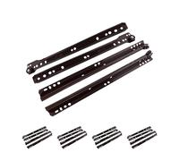 M.PASCUAL - Guías correderas para cajón | Extracción parcial | Fijación Inferior | Carga 20Kg | Rodillos | Marrón | Pack 5 unidades (40 cm)