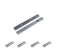 M.PASCUAL - Guías correderas para cajón | extracción parcial | Fijación Lateral | ancho 27mm | Carga 10Kg | Cojinetes | HIERRO ZINCADO | Pack 5 Juegos (25 cm)