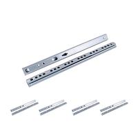 M.PASCUAL - Guías correderas para cajón | Extracción parcial | Fijación lateral | Carga 10Kg | Cojinetes | Hierro Zincado | Pack 5 unidades (31 cm)