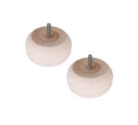 M.Pascual - Patas Haya sin Barniz para Muebles 95x49mm | 2 Unidades | Certificada PEFC