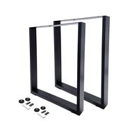 M.Pascual Patas para Mesa | Rectangular 58x71 cm | Negro | Kit Completo con Tornillos y Niveladores | 2 Unidades