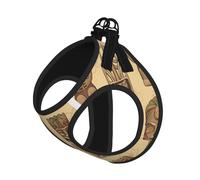 M Pet - Arnés tipo chaleco para perro, tamaño pequeño, estampado vintage Aloha Tiki ajustable, para viajes al aire libre y caminar