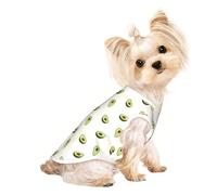 M Pet - Camiseta sin mangas transpirable para gatos y perros, camiseta sin mangas ligera y bonita con estampado de aguacate con elástico