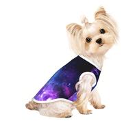 M Pet - Camiseta transpirable sin mangas con estampado de galaxia azul violeta, gatos pequeños a medianos, cachorros, yorkie, perro salchicha, bulldog francés