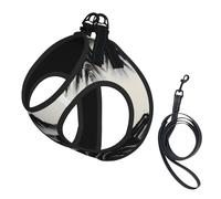 M Pet Leash Chaleco y arnés para perro, juego de correa con estampado de paisaje chino de tamaño pequeño con hebilla, compañero canino para viajes al aire libre